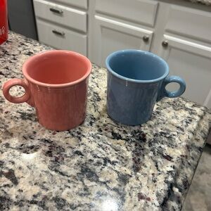 Fiestaware pink  and blue Mug Set